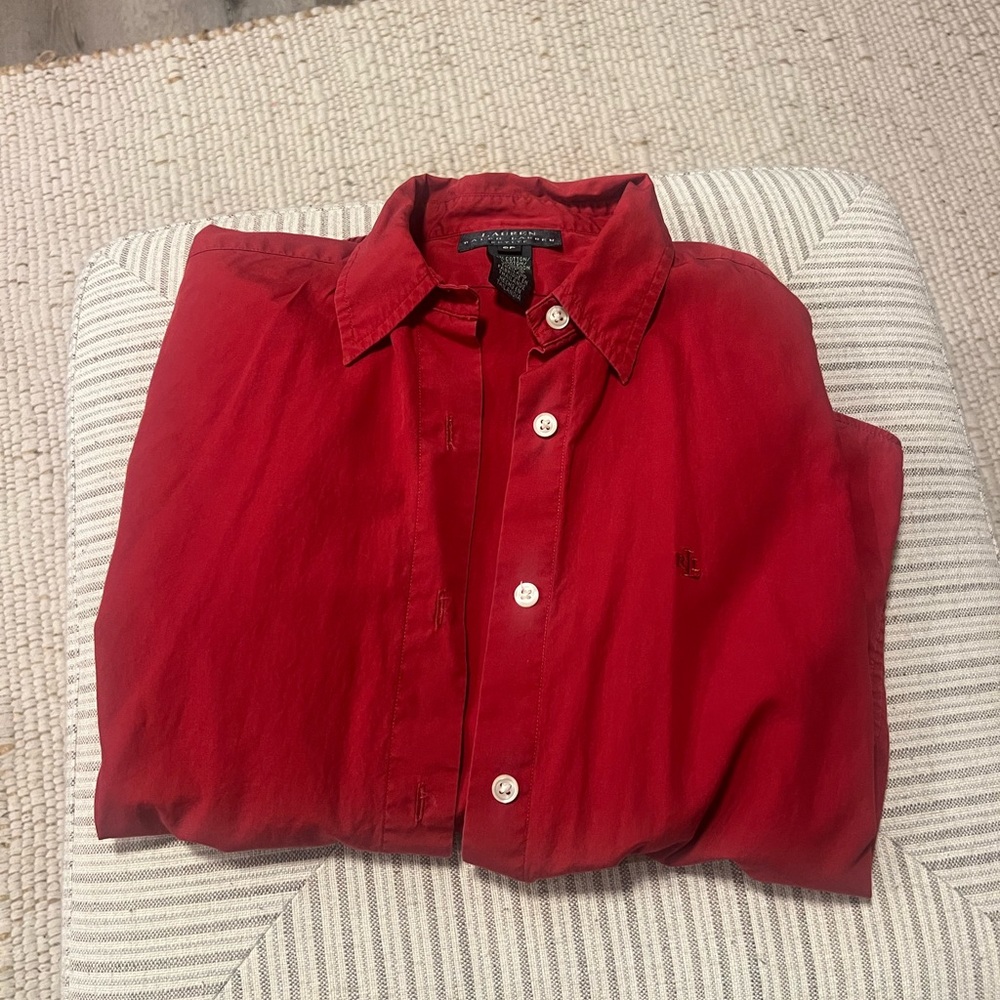 Ralph Lauren Crimson Blouse